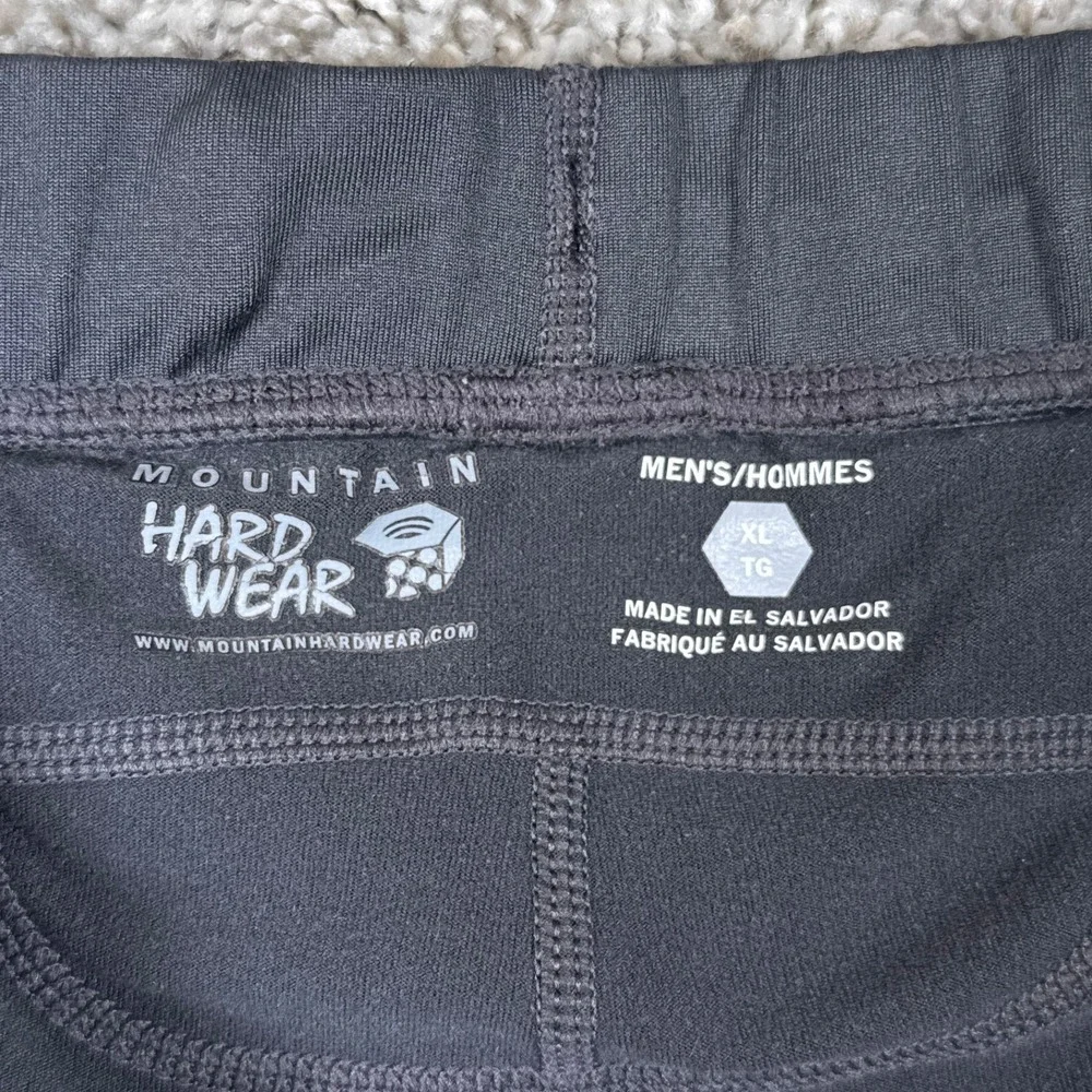 Mountain Hardwear Pants Mens XL Gray Black Reflective Zip Pocket Running Tights